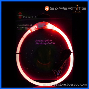 Usb Rechargeable Glow Pets Dog Collar With Led Lights